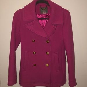 Hot pink/Fuchsia J Crew pea coat!